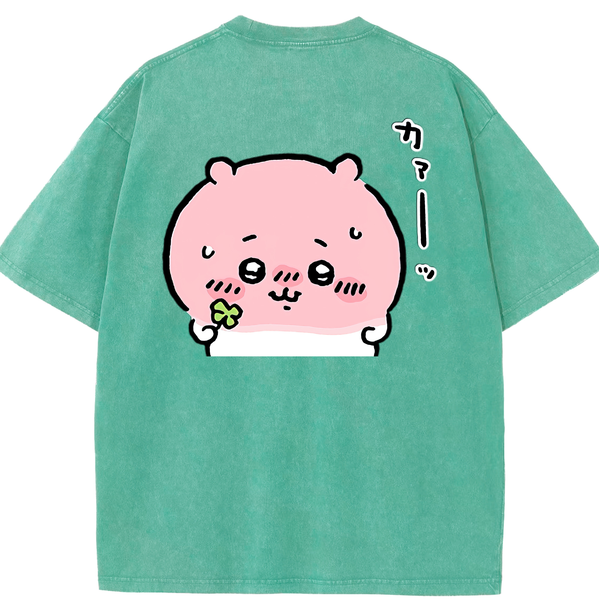 （画像用） ちいかわ ちいかわ Chii-kawa chiikawa 綿100% ヴィンテージ風 半袖Tシャツ（背面プリント）